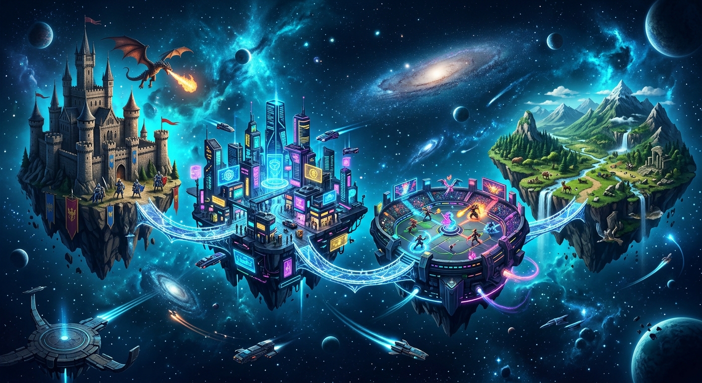 Ilustrasi dunia game digital